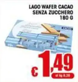 Sacoph Lago wafer cacao senza zucchero offerta
