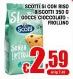 Sacoph Scotti biscotti gocce cioccolato frollino offerta