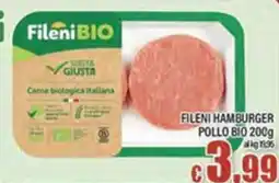 Top Supermercati Fileni hamburger pollo bio offerta