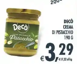 Deco Superstore Decò crema spalmabile al pistacchio offerta