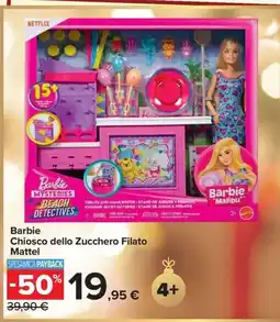 Carrefour Market Barbie Chiosco dello Zucchero Filato Mattel offerta