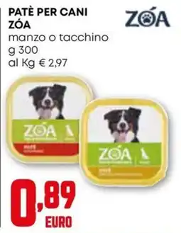 Kanguro Paté per cani ZóA offerta