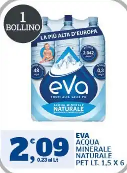 Il Punto Sigma Eva acqua minerale naturale offerta
