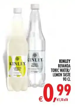 Decò Local Kinley bevanda tonic water lemon taste offerta