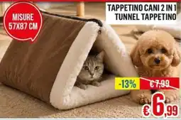 Satur Tappetino cani 2 in 1 tunnel tappetino offerta
