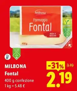 Lidl Milbona Formaggio Fontal offerta