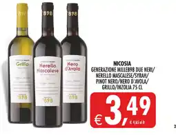 Decò Local Nicosia generazione mille898 due neri/ nerello mascalese/syrah/ pinot nero/nero d'avola/ grillo/inzolia offerta