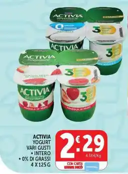 Deco Market Activia yogurt vari gusti offerta