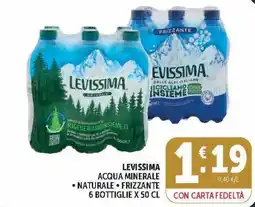 Deco Market Levissima acqua minerale naturale frizzante offerta
