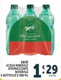 Deco Market Decò acqua minerale effervescente naturale offerta