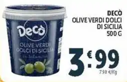 Deco Market Decò olive verdi dolci di Sicilia offerta