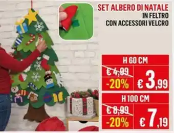 Set albero di Natale in feltro con accessori velcro
