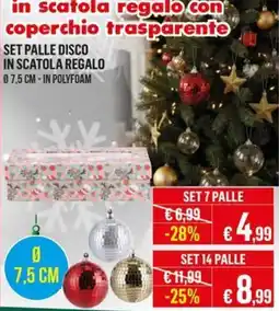 Satur Set palle disco in scatola regalo offerta