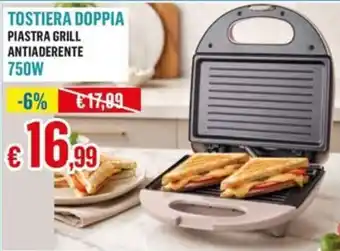 Tostiera doppia piastra grill antiaderente