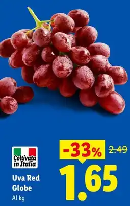 Lidl Uva Red Globe offerta