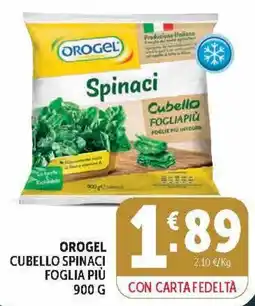 Deco Market Orogel cubello spinaci foglia più offerta