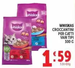 Deco Market Whiskas croccantini per gatti vari tipi offerta