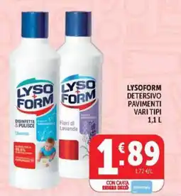 Deco Market Lysoform detergente pavimenti offerta