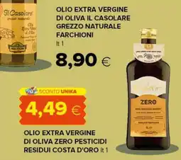 Oasi Olio extra vergine di oliva zero pesticidi residui Costa d'Oro offerta