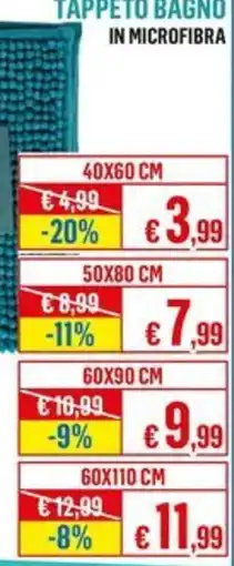 Satur Tappeto bagno in microfibra offerta