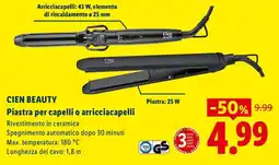 Lidl Cien Beauty Piastra per capelli o arricciacapelli offerta