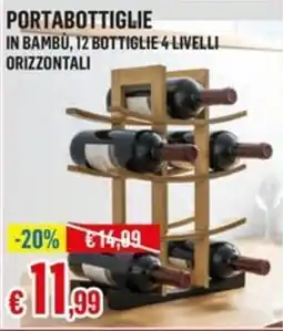 Satur Portabottiglie in bambù offerta