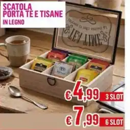 Satur Scatola porta te e tisane in legno offerta
