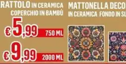Satur Rattolo in ceramica coperchio in bambù offerta