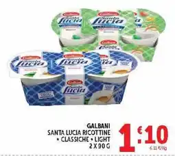 Deco Market Galbani Santa Lucia Ricottine Light offerta