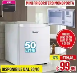 Satur Mini frigorifero monoporta Kooper offerta