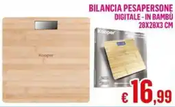 Satur Bilancia pesapersone digitale in bambù Kooper offerta