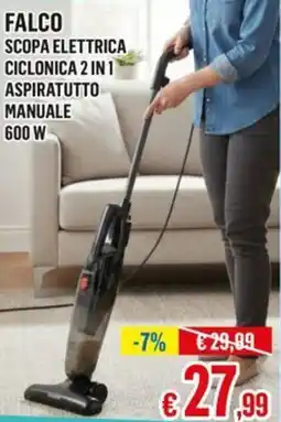 Satur Falco scopa elettrica ciclonica 2 in 1 aspiratutto manuale offerta
