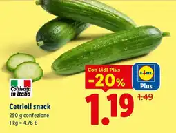 Lidl Cetrioli snack offerta