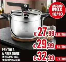 Satur Pentola a pressione in acciaio inox offerta