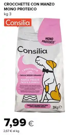 Oasi Crocchette con manzo mono proteico Consilia offerta