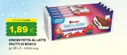 Oasi Kinder fetta al latte frutti di bosco offerta