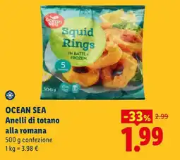 Lidl Ocean Sea Anelli di totano alla romana offerta