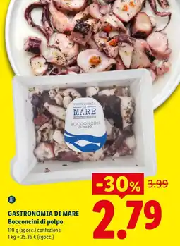 Lidl Gastronomia di mare Bocconcini di polpo offerta