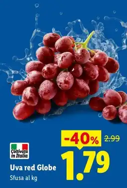 Lidl Uva red Globe offerta
