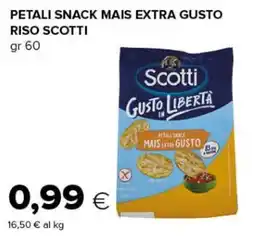 Oasi Petali snack mais extra gusto riso Scotti offerta