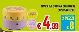 Satur Timer da cucina 60 minuti con magnete offerta