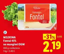 Lidl Milbona Formaggio Fontal offerta