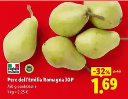 Lidl Pere dell'Emilia Romagna IGP offerta