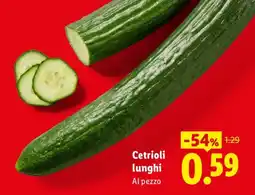 Lidl Cetrioli lunghi offerta