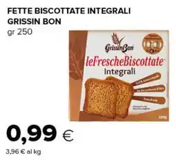 Tigre Fette biscottate integrali Grissin Bon offerta