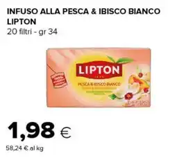 Tigre Infuso alla pesca & ibisco bianco Lipton offerta