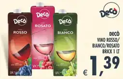 Decò Local Decò vino rosso/bianco/rosato offerta