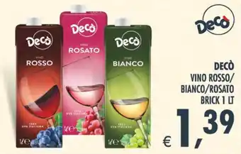 Decò vino rosso/bianco/rosato