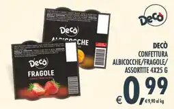 Decò Local Decò confettura albicocche/fragole/assortite offerta