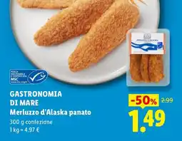 Lidl Merluzzo d'Alaska panato offerta